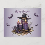 Halloween Paarse Candles Bats Spooky Scary Briefkaart<br><div class="desc">Halloween Paarse Kaarsen Vleermuizen Spooky eng Briefkaart. Uniek,  mooi,  stijlvol design. Makkelijk te personaliseren. Lettertypestijl,  -grootte en -kleuren kunnen worden gewijzigd. Overeenkomende objecten zijn beschikbaar.</div>