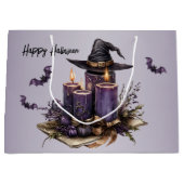 Halloween Paarse Candles Bats Spooky Scary Groot Cadeauzakje (Voorkant)