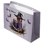 Halloween Paarse Candles Bats Spooky Scary Groot Cadeauzakje (Achterkant Gekanteld)