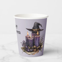 Halloween Paarse Candles Bats Spooky Scary