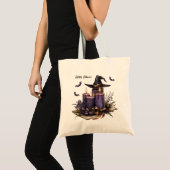 Halloween Paarse Candles Bats Spooky Scary Tote Bag (Voorkant (product))