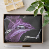 Halloween Paarse Dansende Skeletten Gotische Huwel Tissuepapier (Geschenk)