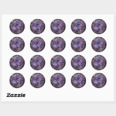 Halloween Paarse Gotische Rozen Ronde Sticker (Vel)
