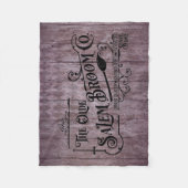 Halloween Paarse Grunge Gothic Salem Broom Company Fleece Deken (Voorkant)