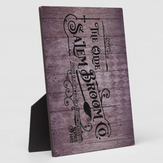 Halloween Paarse Grunge Gothic Salem Broom Company Fotoplaat (Zijkant)