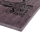 Halloween Paarse Grunge Gothic Salem Broom Company Snijplank (Hoek)