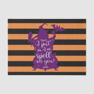 Halloween Paarse Heks Ik Heb Je Betoverd Tissuepapier