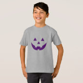 Halloween paarse Jack o lantern pomkin kinder T-shirt (Voorkant volledig)