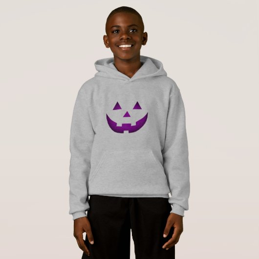 Halloween paarse Jack o lantern pompoen (Voorkant volledig)