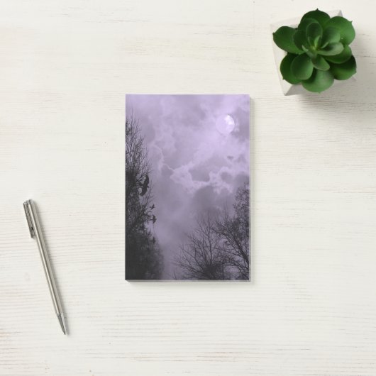 Halloween Paarse lucht met Ravens Post-its Post-it® Notes (Kantoor)