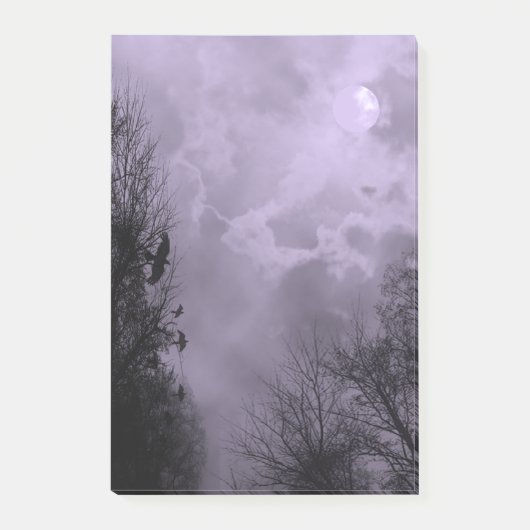 Halloween Paarse lucht met Ravens Post-its Post-it® Notes (Voorkant)