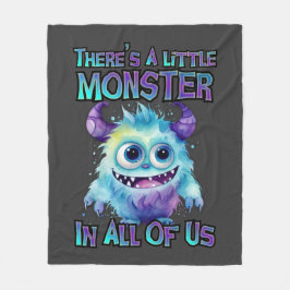Halloween Paarse Monster Fleece Deken