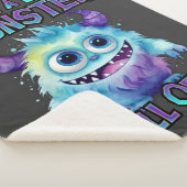 Halloween Paarse Monster Sherpa Deken (3/4)