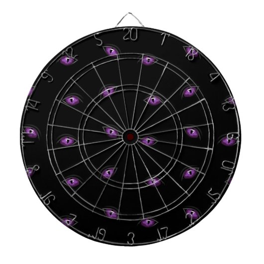 Halloween, Paarse Ogen, Trick Or Treat, Boe Dartbord (Voorkant)