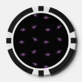 Halloween, Paarse Ogen, Trick Or Treat, Boe Poker Chips (Voorkant)