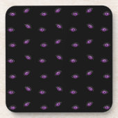 Halloween, Paarse ogen, Trick or treat, Boo Bier Onderzetter (Voorkant)