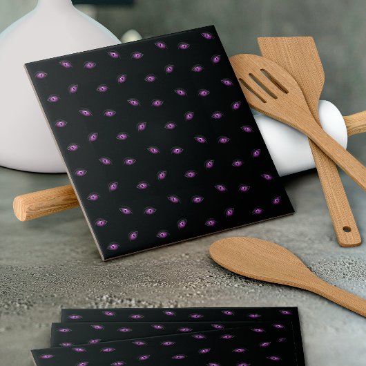 Halloween, Paarse ogen, Trick or treat, Boo Tegeltje