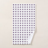 Halloween Paarse Polka Dot Eyes Bad Handdoek (Handdoek)