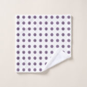 Halloween Paarse Polka Dot Eyes Bad Handdoek (Wasdoekje)
