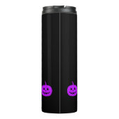 Halloween Paarse pompoen Spice Sweet of Nice Thermosbeker (Achterkant)