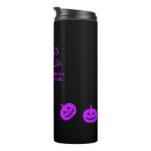 Halloween Paarse pompoen Spice Sweet of Nice Thermosbeker (Geroteerd rechts)