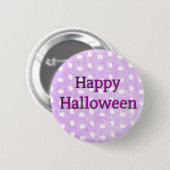 Halloween Paarse Pumpkin Patch Button (Voorkant /achterkant)