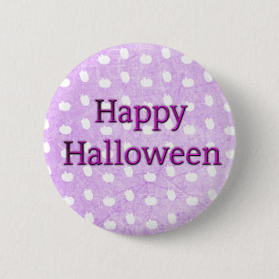 Halloween Paarse Pumpkin Patch Button