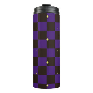 Halloween Paarse Schotse Patroon Thermische Tumble Thermosbeker