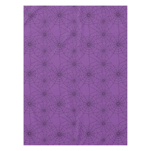 Halloween Paarse spinnen Webs spinnenwebben Tafelkleed (Voorkant)