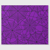halloween paarse spinnevel cadeaupapier (Vlak)