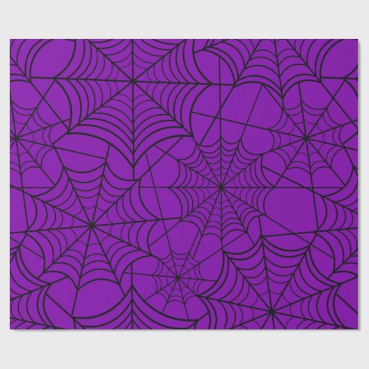 halloween paarse spinnevel cadeaupapier (Vlak)