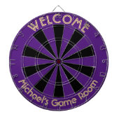 Halloween Paarse Zwart Custom Metal Cage Game Room Dartbord (Voorkant)