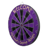 Halloween Paarse Zwart Custom Metal Cage Game Room Dartbord (Voorkant Rechts)