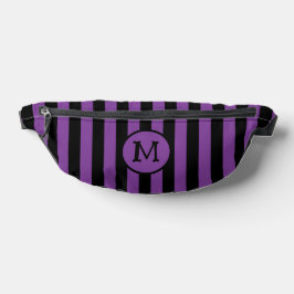 Halloween Paarse zwarte heks gestreept monogram Heuptasje