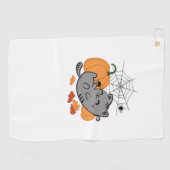 Halloween Pack Spooky en feestelijke grafische bun Golfhanddoek (Horizontaal)