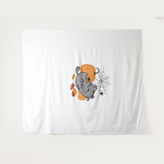 Halloween Pack Spooky en feestelijke grafische bun Wandkleed (Voorkant (horizontaal))