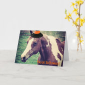 Halloween Paint Horse Kaart (Gele Bloem)
