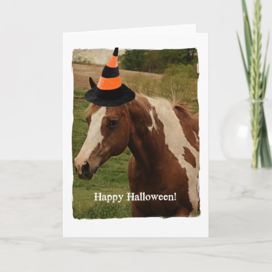 Halloween Paint Paard Kaart (Voorkant)