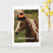 Halloween Paint Paard Kaart (Gele Bloem)