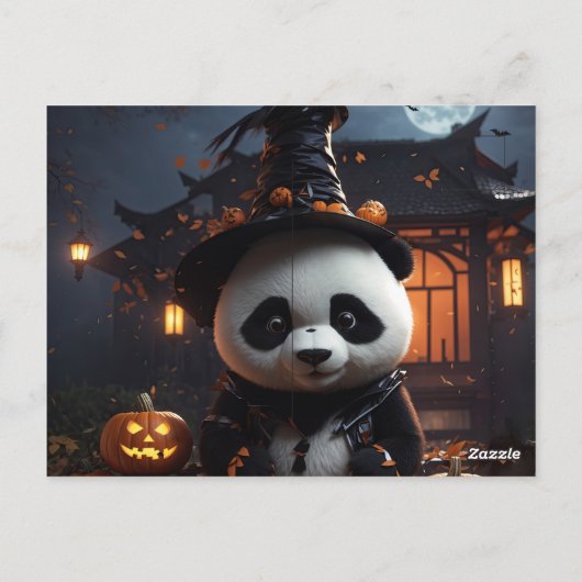 Halloween panda briefkaart (Achterkant)