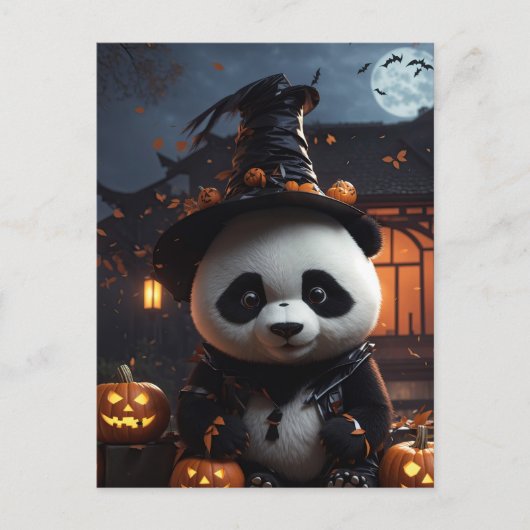 Halloween panda briefkaart (Voorkant)