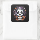Halloween Panda Classic Square Sticker (Tas)