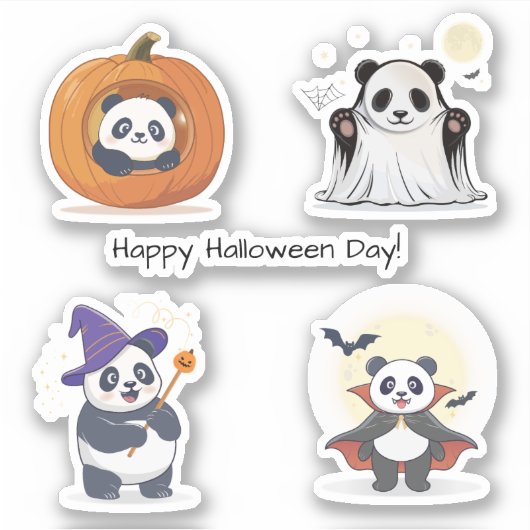 Halloween Panda Collection Sticker (Voorkant)