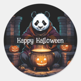 Halloween Panda Ronde Sticker