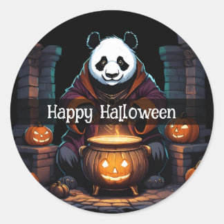 Halloween Panda Ronde Sticker