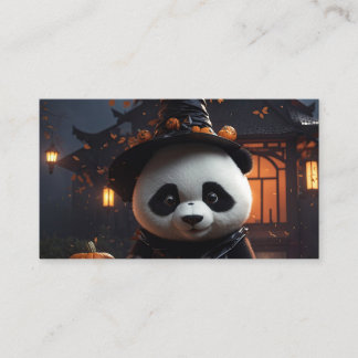 Halloween panda visitekaartje
