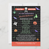 Halloween Pandemic Scavenger Hunt Party Kaart (Voorkant)