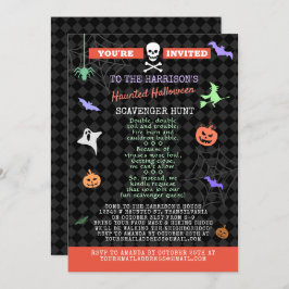 Halloween Pandemic Scavenger Hunt Party Kaart