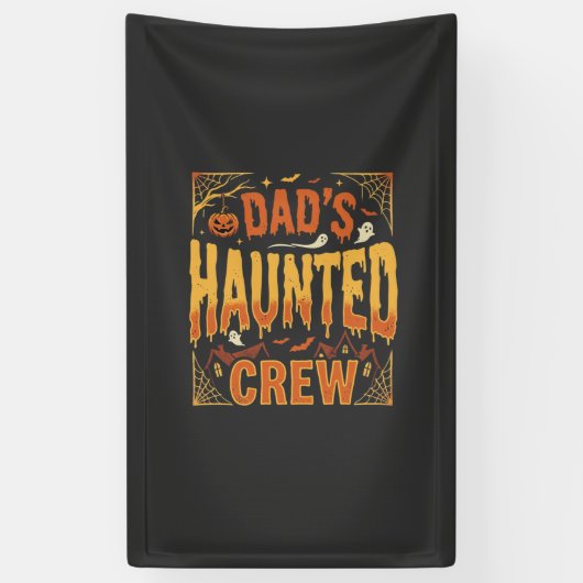 Halloween Papa Behekste Bemanning Spandoek (Verticaal)