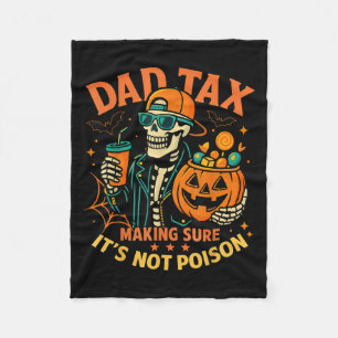 Halloween Papa Belasting Zorg Dat Niet Ison Skelet Fleece Deken